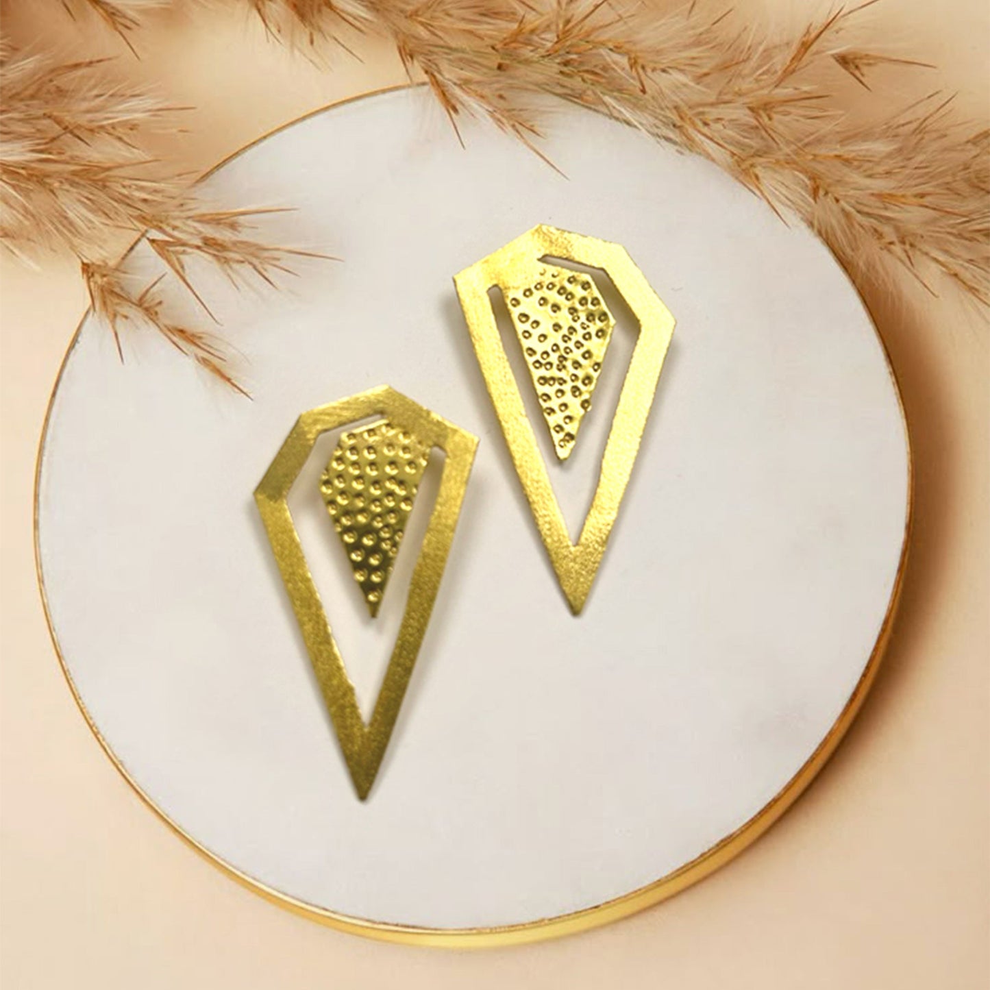 Jhilmil Brass Earrings (Anti Tarnish) Ekha