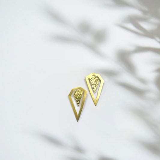 Jhilmil Brass Earrings (Anti Tarnish) Ekha