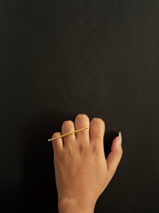 Dandi  Brass (Anti Tarnish) Adjustable Ring Ekha
