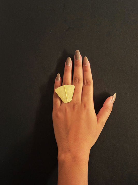 Patang Brass (Anti Tarnish) Adjustable Ring Ekha