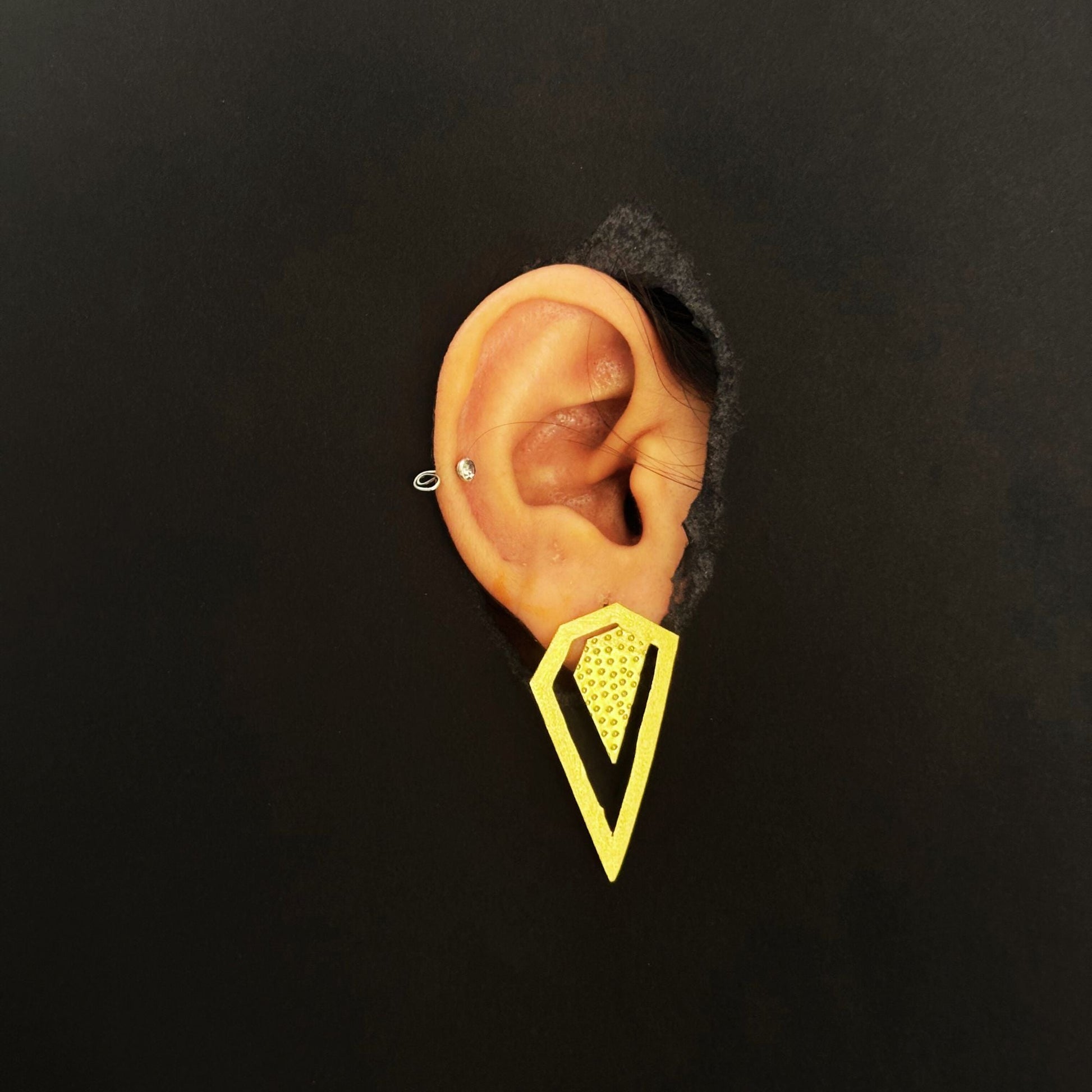 Jhilmil Brass Earrings (Anti Tarnish) Ekha