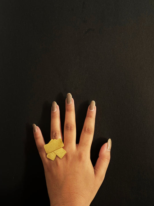 Nirakar Brass (Anti Tarnish) Adjustable Rings Ekha