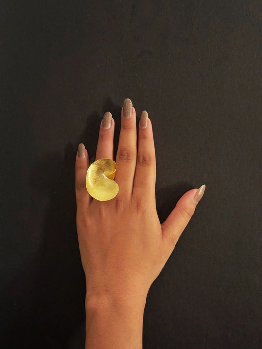 Ghumar Brass (Anti Tarnish) Adjustable Ring - Ekha