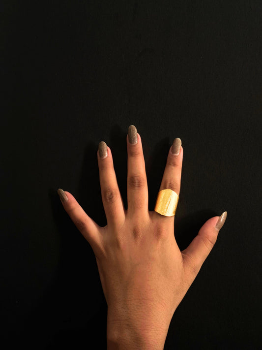 Rooh Brass (Anti Tarnish) Adjustable Rings Ekha