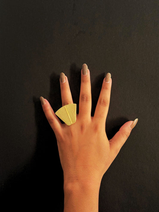 Patang Brass (Anti Tarnish) Adjustable Ring Ekha