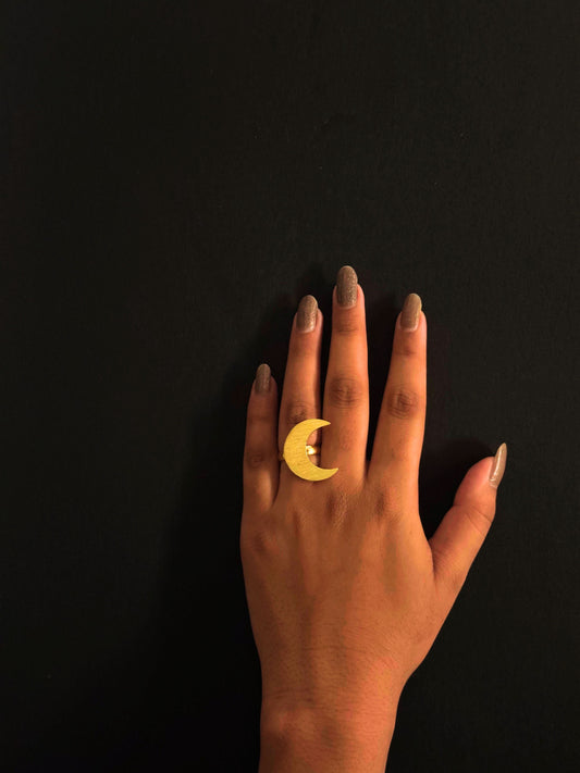 Chandrama brass (Anti Tarnish)  Adjustable Rings Ekha