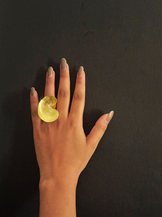 Ghumar Brass (Anti Tarnish) Adjustable Ring - Ekha