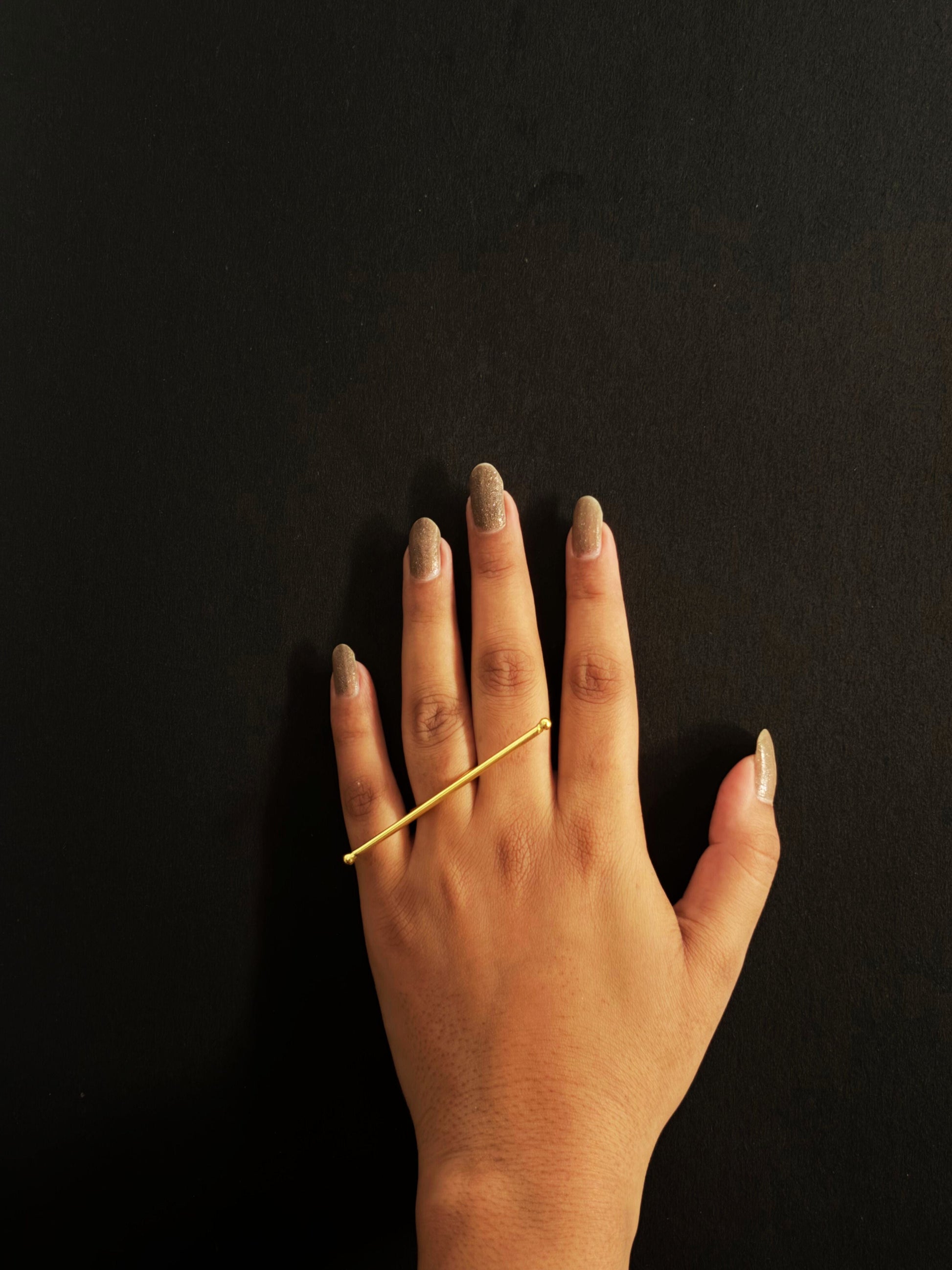 Dandi  Brass (Anti Tarnish) Adjustable Ring Ekha