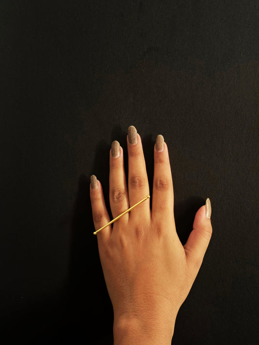 Dandi  Brass (Anti Tarnish) Adjustable Ring Ekha