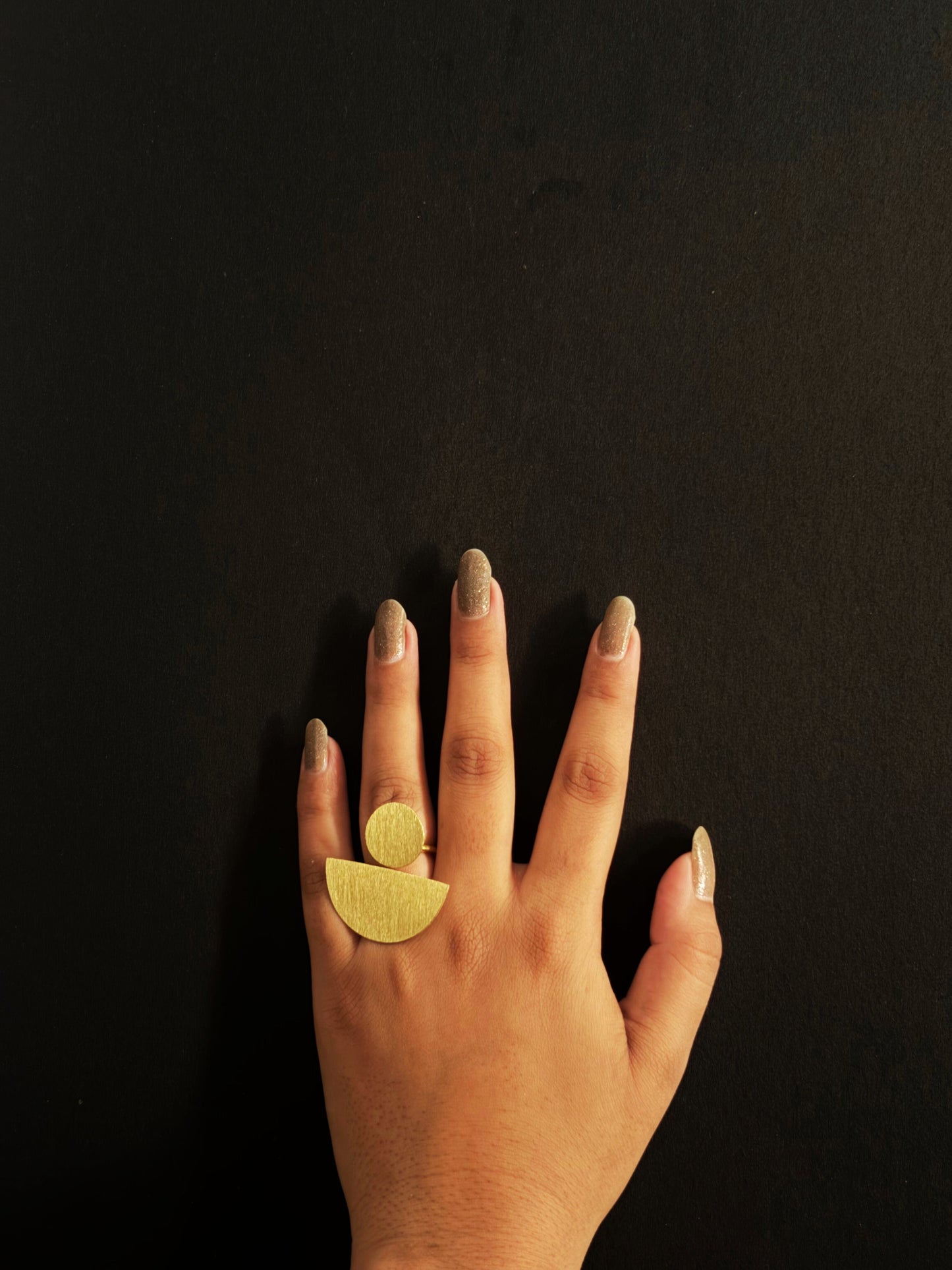 Adha Adhura Brass (Anti Tarnish) Adjustable Ring - Ekha