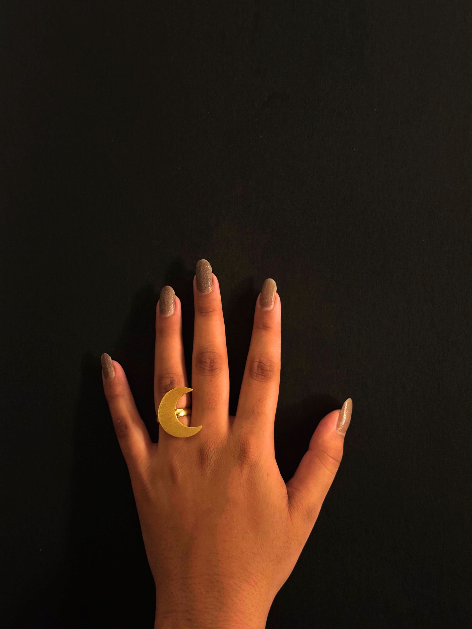 Chandrama brass (Anti Tarnish)  Adjustable Rings Ekha