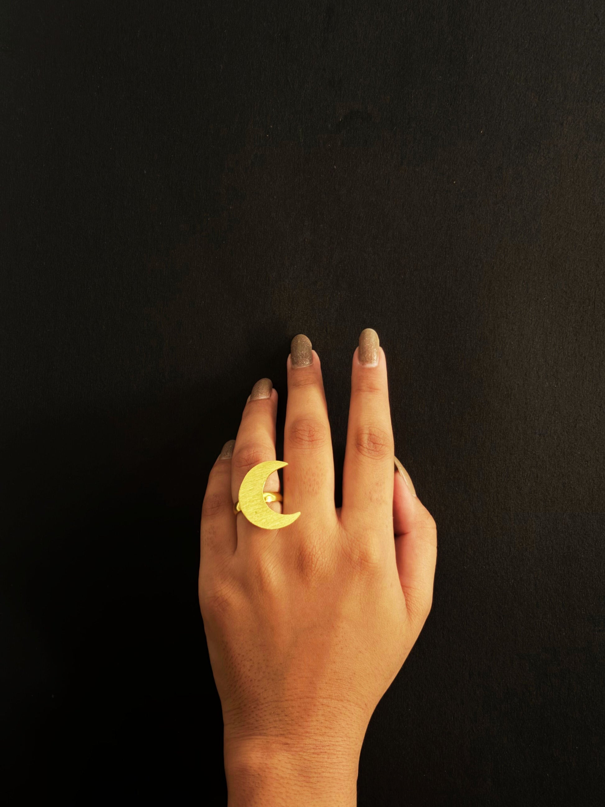 Chandrama brass (Anti Tarnish)  Adjustable Rings Ekha