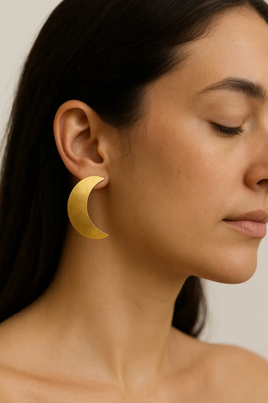 Chadrama Brass Earrings (Anit Tarnish) Ekha