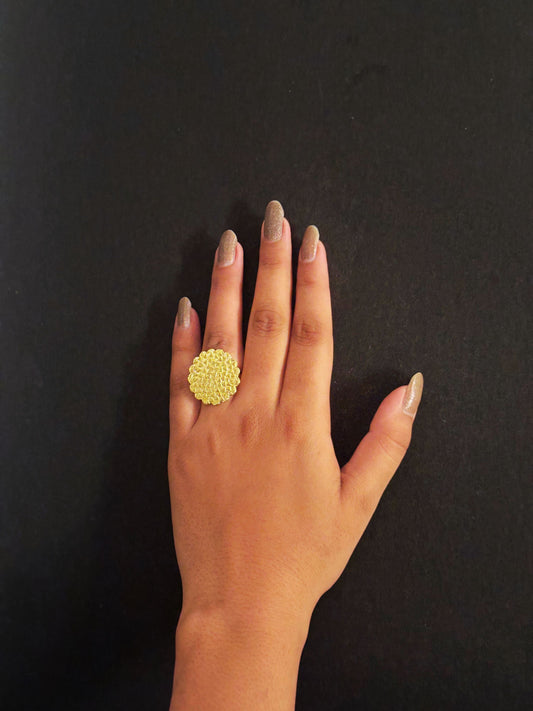 Chakra Brass (Anti Tarnish) Adjustable Ring - Ekha
